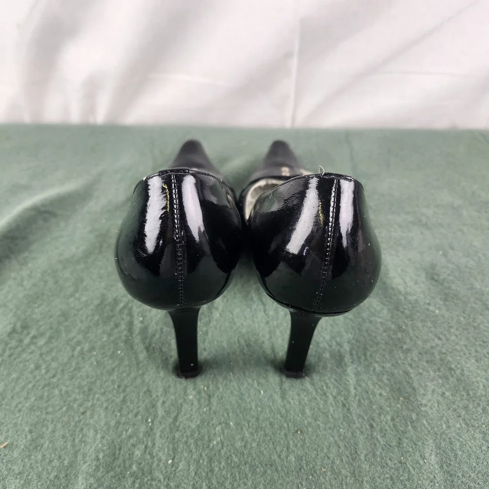 Vintage Y2K NEW BCBGirls Karola Black Patent Leather Point Toe Pumps Heels Sz 6B